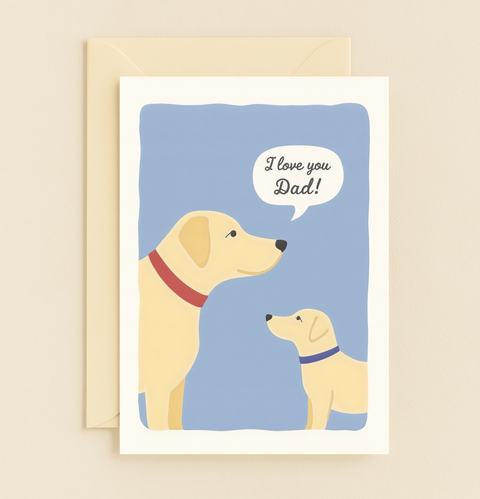 puppy love you dad card