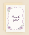 purple roses thank you card