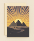 Pyramids Sunset Greeting Card