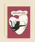 risque cupid cat card