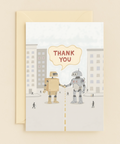 robot handshake thank you card