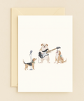rock band bulldogs greeting card