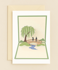 romantic couple on bridge card