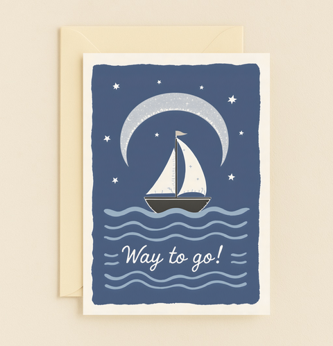 sailboat way to go card