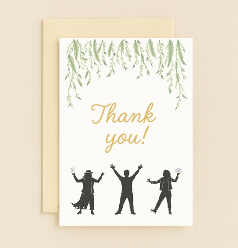 silhouette trio thank you card