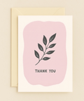 simple botanical thank you card