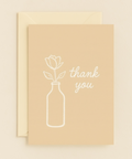 simple flower thank you card