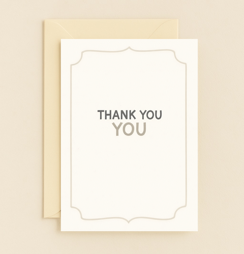 simple thank you card design