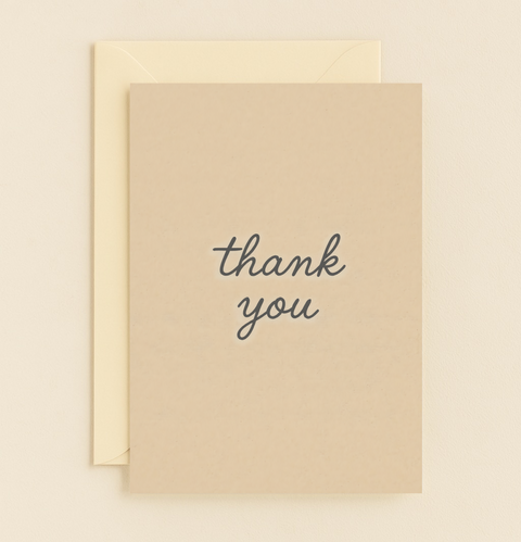 simple thank you card
