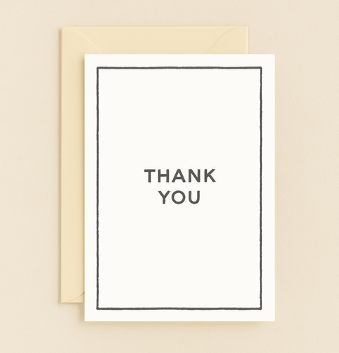 simple thank you greeting card