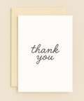 simple thank you script card