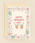 sloth love floral card