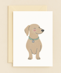 smiling dachshund dog card