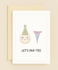 smiling face lets par tee card