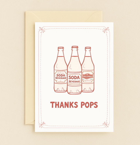 soda beverage thanks dad card
