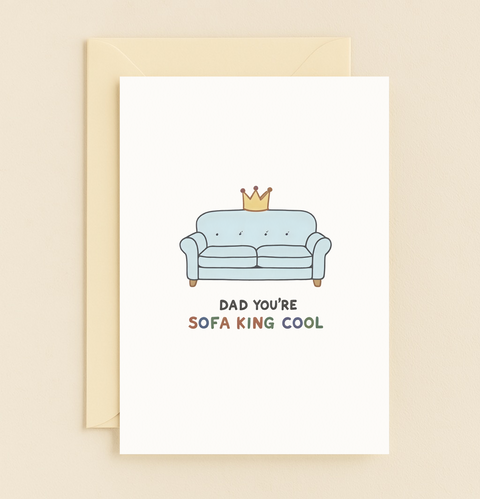 sofa king cool dad card