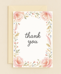 soft floral thank you card