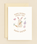 some bunny loves you easter card