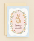 spring rabbit floral card