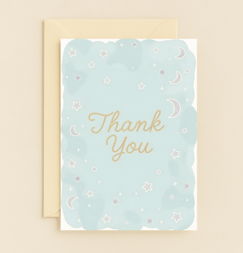 starry sky thank you card