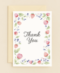 strawberry and floral thank you card