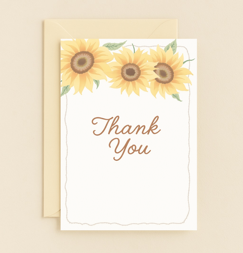 sunflower trio appreciation card
