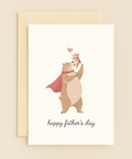 super dad bear and cub card