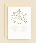 swan romance under willow card