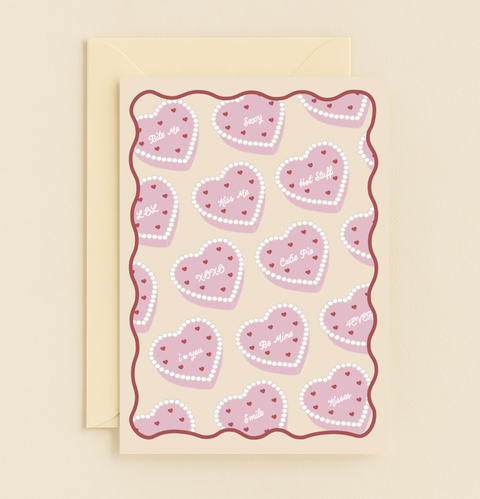 sweetheart candy message card