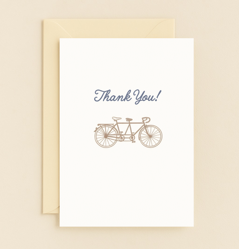 tandem bike thank you card