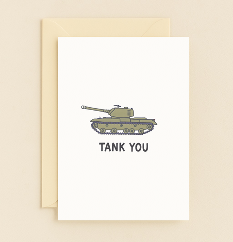 tank you military appreciation card