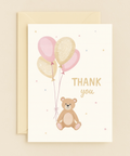 teddy bear balloon thank you card