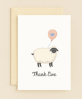 thank ewe sheep balloon card