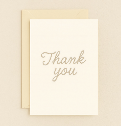 thank you elegant script card