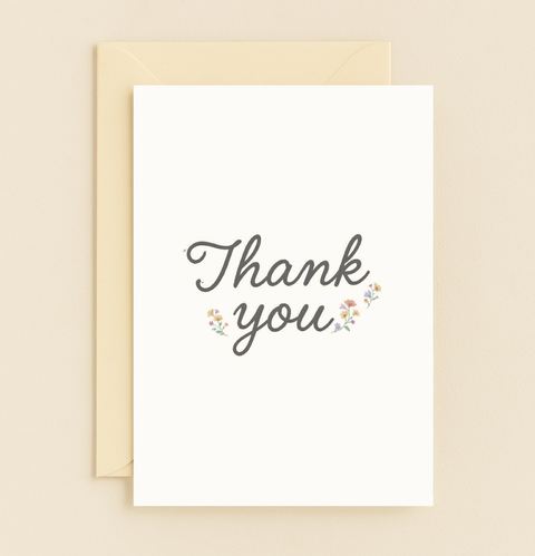 thank you floral card