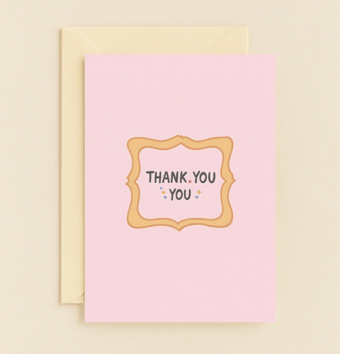 thank you frame sparkle card