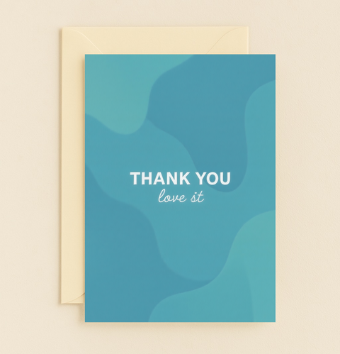 thank you love it card
