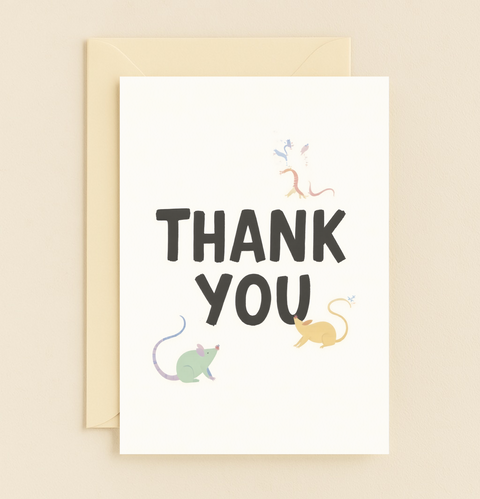 thank you mouse design card