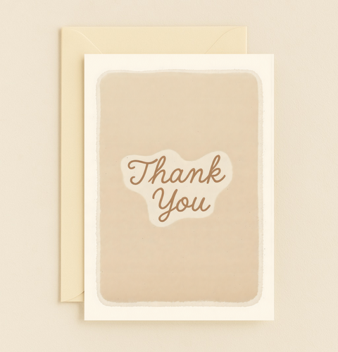 thank you rustic card