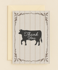thank you rustic cow card