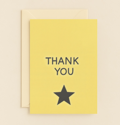 thank you star card