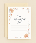 thankful gratitude flower card