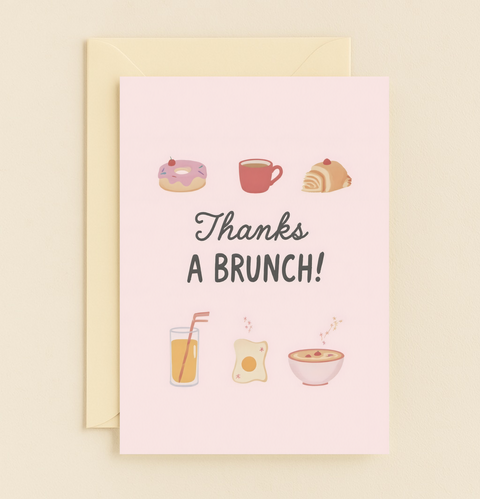 thanks a brunch breakfast card