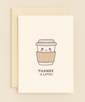 thanks a latte cute coffee card