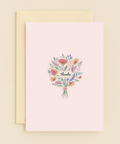 thanks flower bouquet card