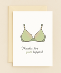 thanks for your support bra card