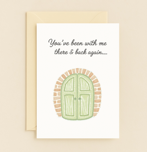 there and back again friendship card