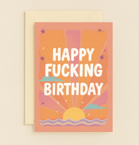 vibrant bold birthday card