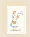 vintage spring basket card