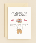 walk through fire love card